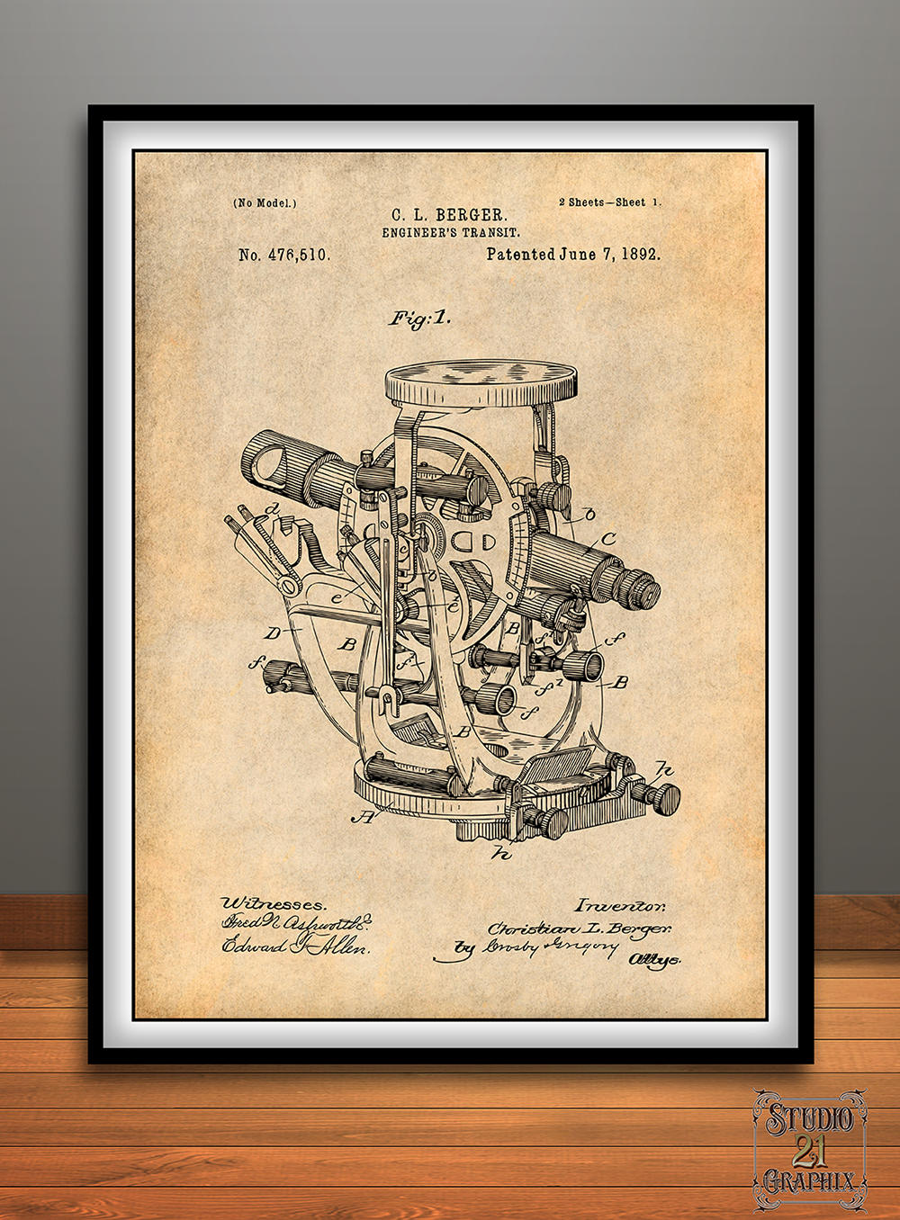 Patent Transit Etsy - 1892 engineer s transit patent print surveyor gift construction art engineer gift theodolite architect gift industrial art surveying